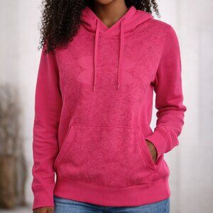 Under Armour Hoodie Women's Medium Pink Coldgear Storm Semi Fitted Sweatshirt